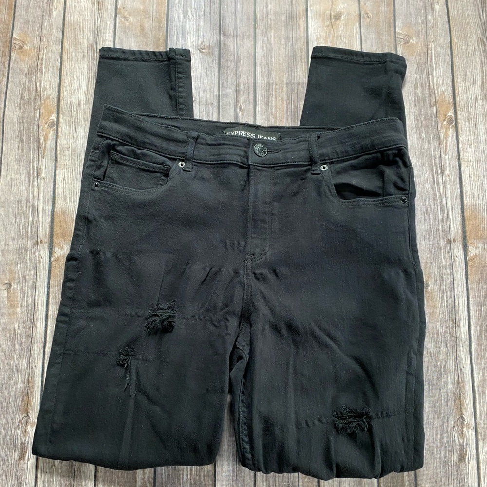 Distressed Express Jeggings